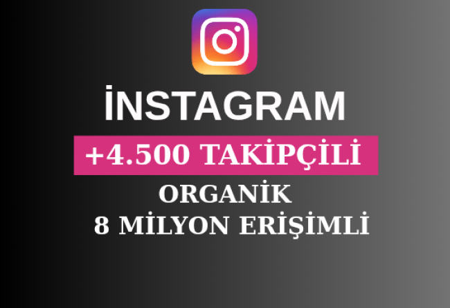 4.5k organik keşfeti açık ilk mailli aktif instagram sayfası