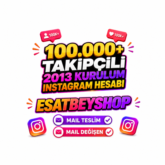 ⭐️100.000+ takipçili⭐️2013 tarihli⭐️premium instagram hesabi⭐️