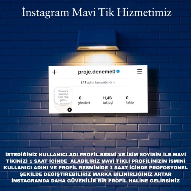 Istediğiniz profil resmi ile instagram mavi tik alalım
