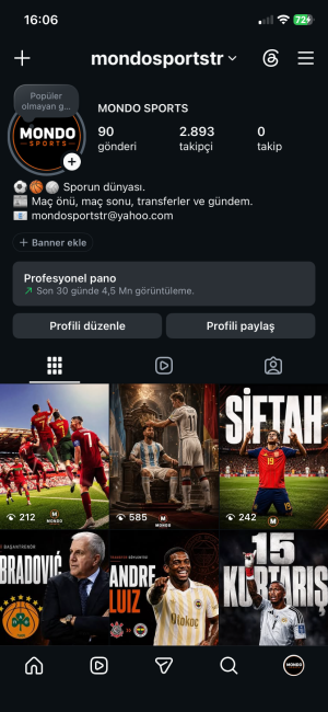 Satılık ınstagram spor sayfası