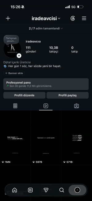 14k organik motivasyon sayfası 14.5m erişimli önü açık