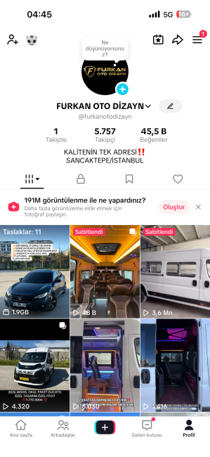 Ticari müşteri potansiyelli aktif tiktok hesabı