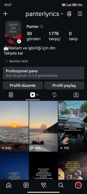 Satılık ınstagram hesabı 1.750 takipçi